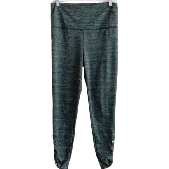 Free People Movement Green Heather Yoga Leggings Size Large - Picture 2 of 12